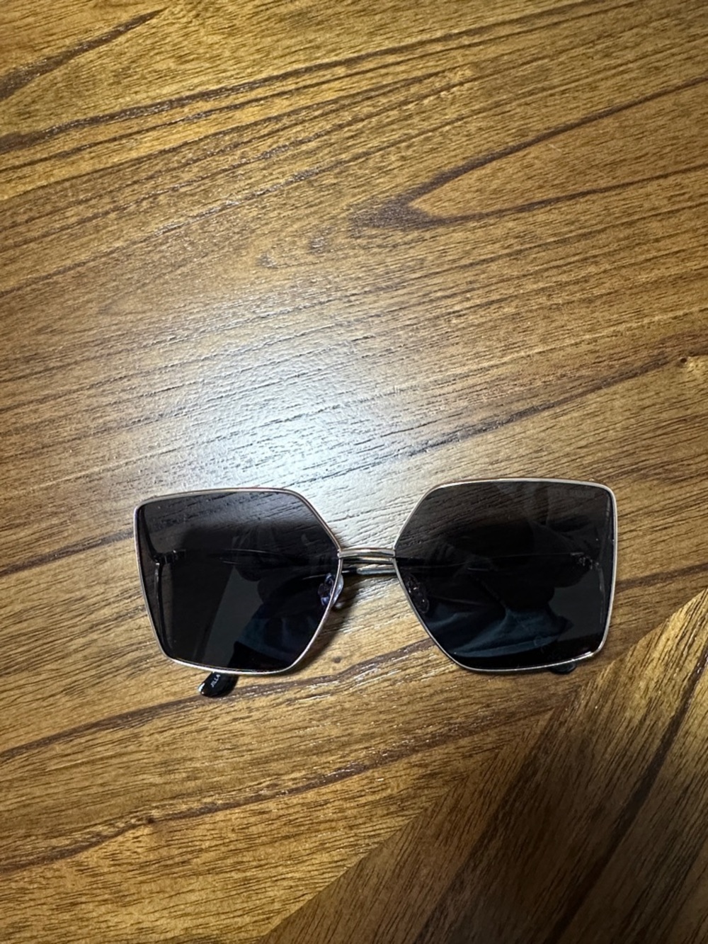Steve Madden Classic Black Geometric Women's Sunglasses